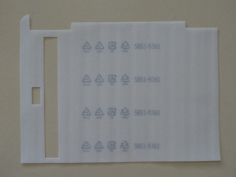 EPE珍珠棉異形片+噴碼